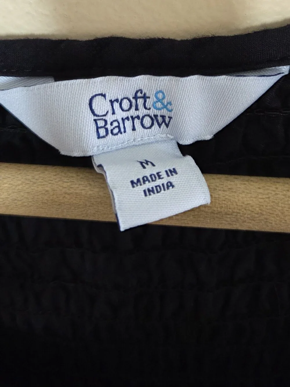 Croft & Barrow Black Midi Dress Ruched Upper Swiss Dot Bottom Size Medium